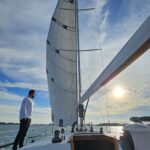 Cocktail style gathering on a Detroit charter yacht