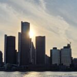 Detroit waterfront team event aboard a sailing yacht