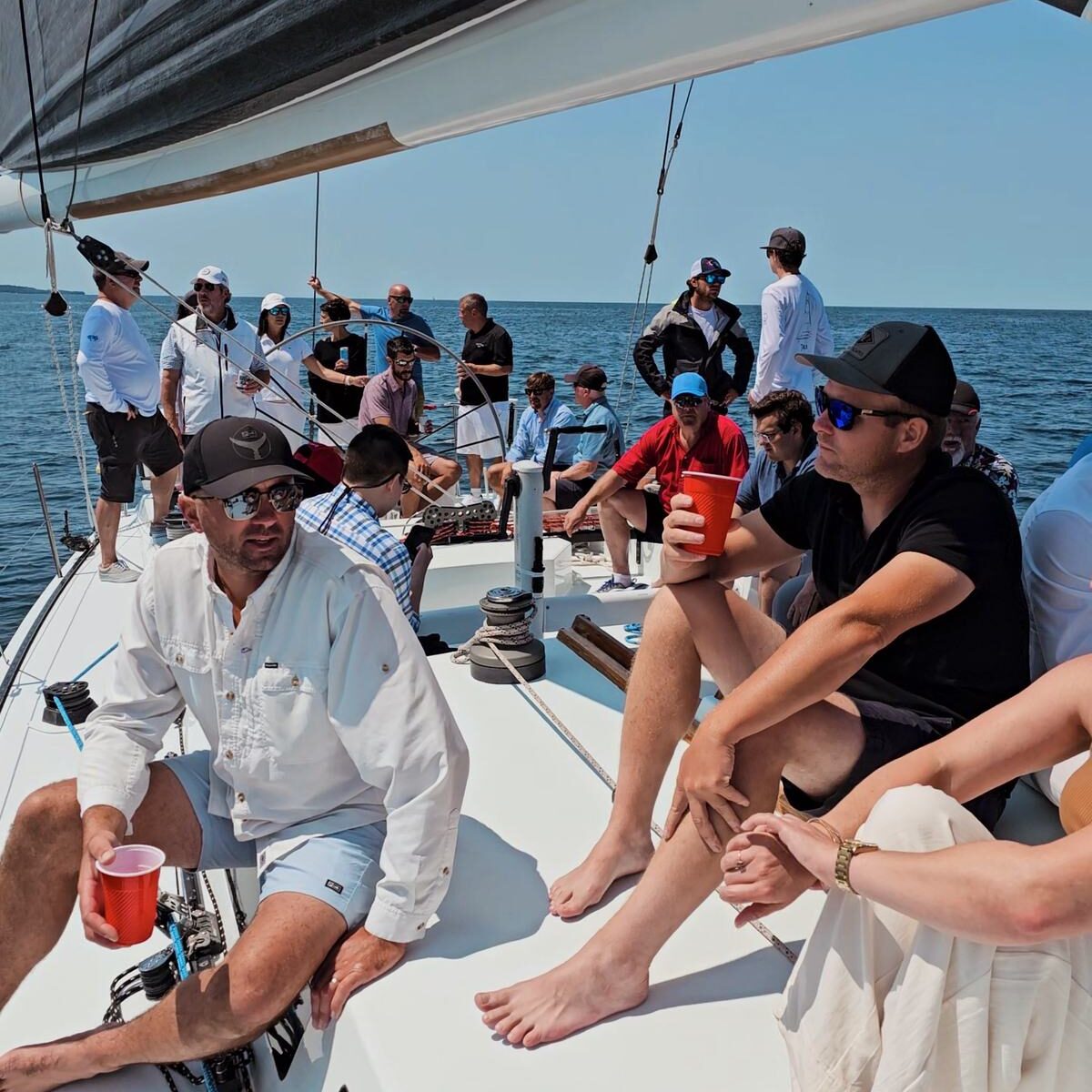 Mackinac race preparation aboard TRIDENT