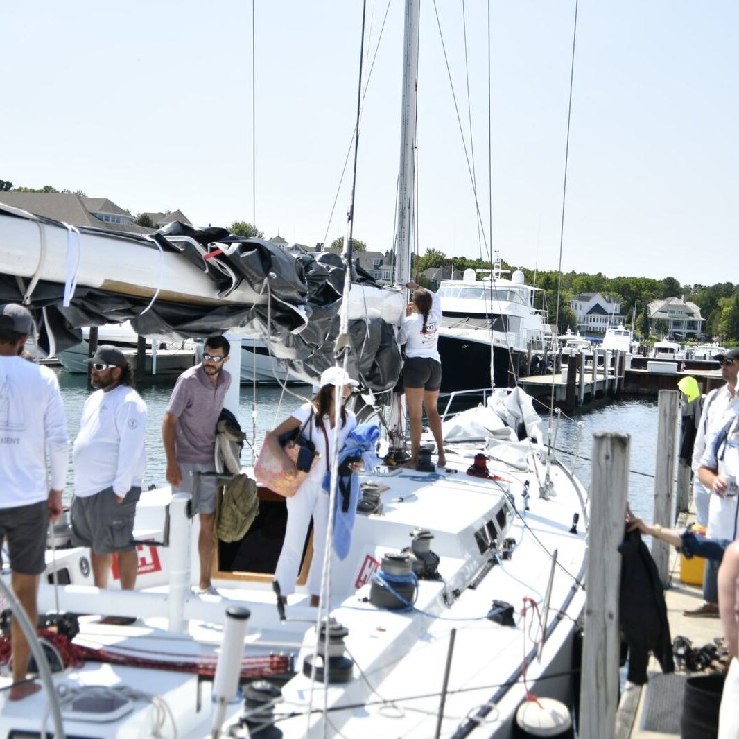 Brunch service during a sailing yacht experience