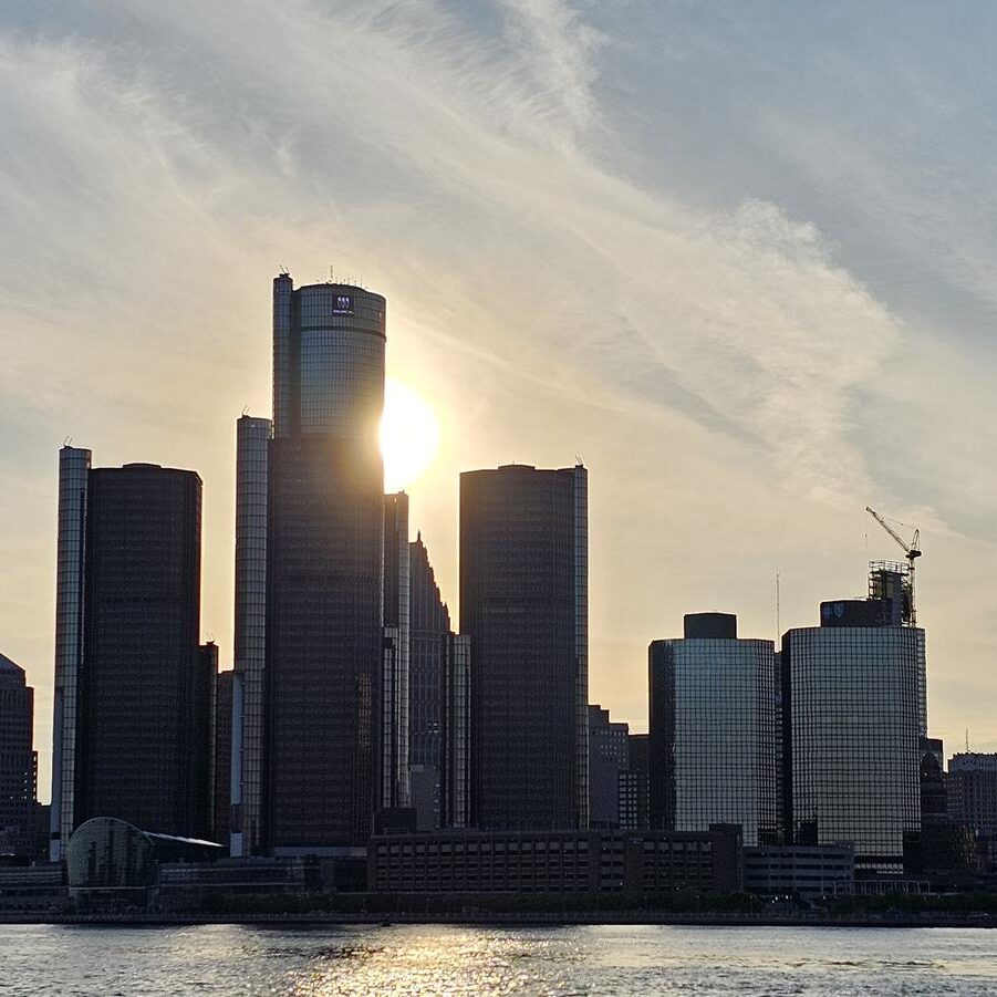 Detroit waterfront team event aboard a sailing yacht
