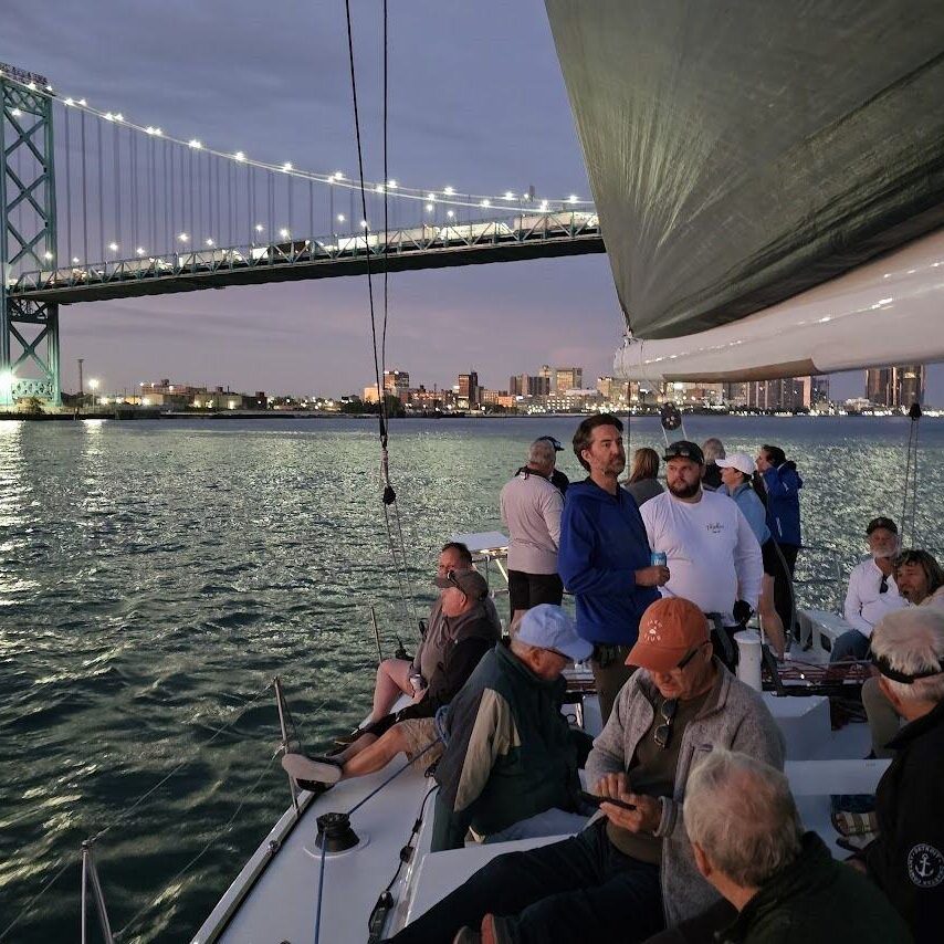 Race viewing experience aboard a sailing yacht