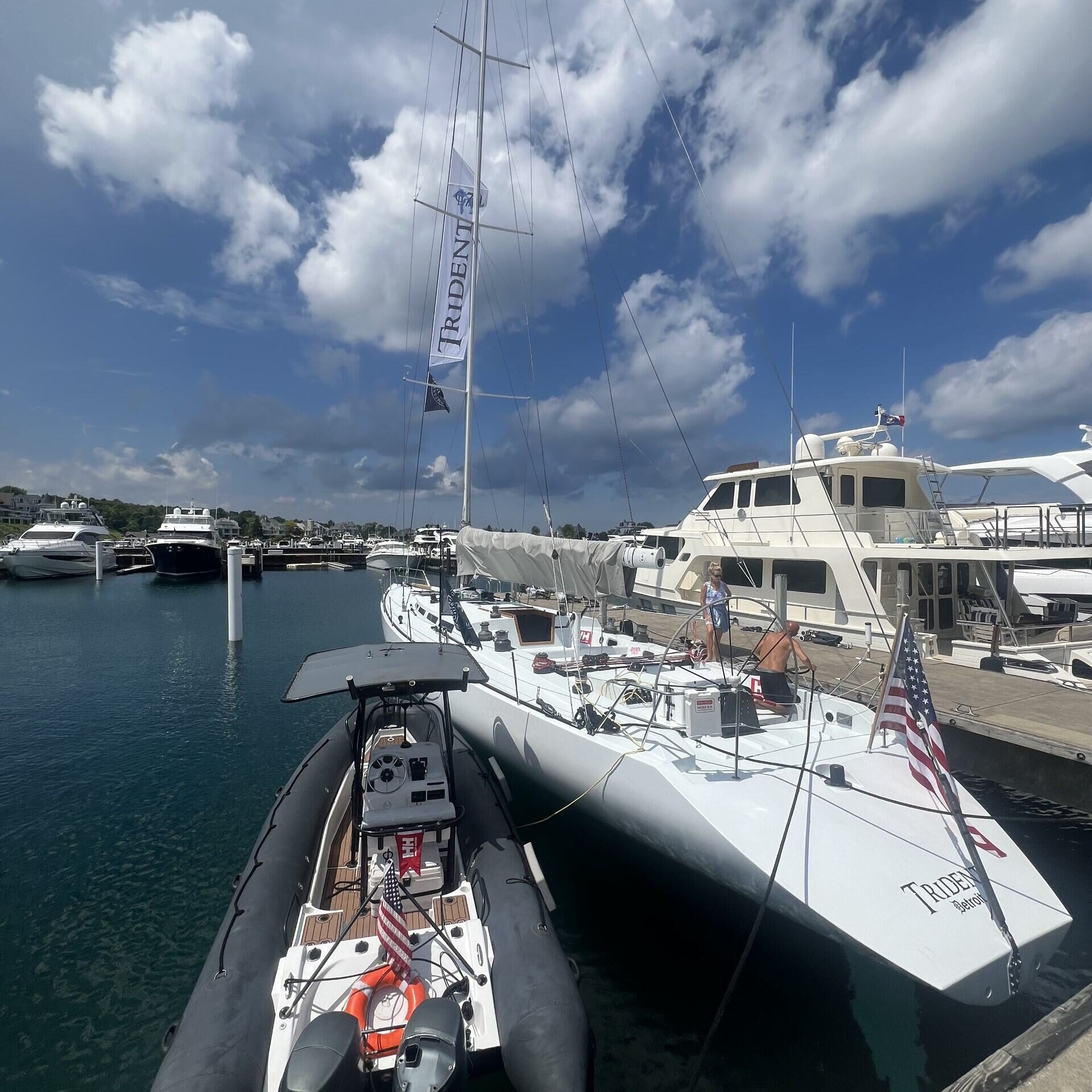 Race team support RIB aboard SENTINEL in Detroit